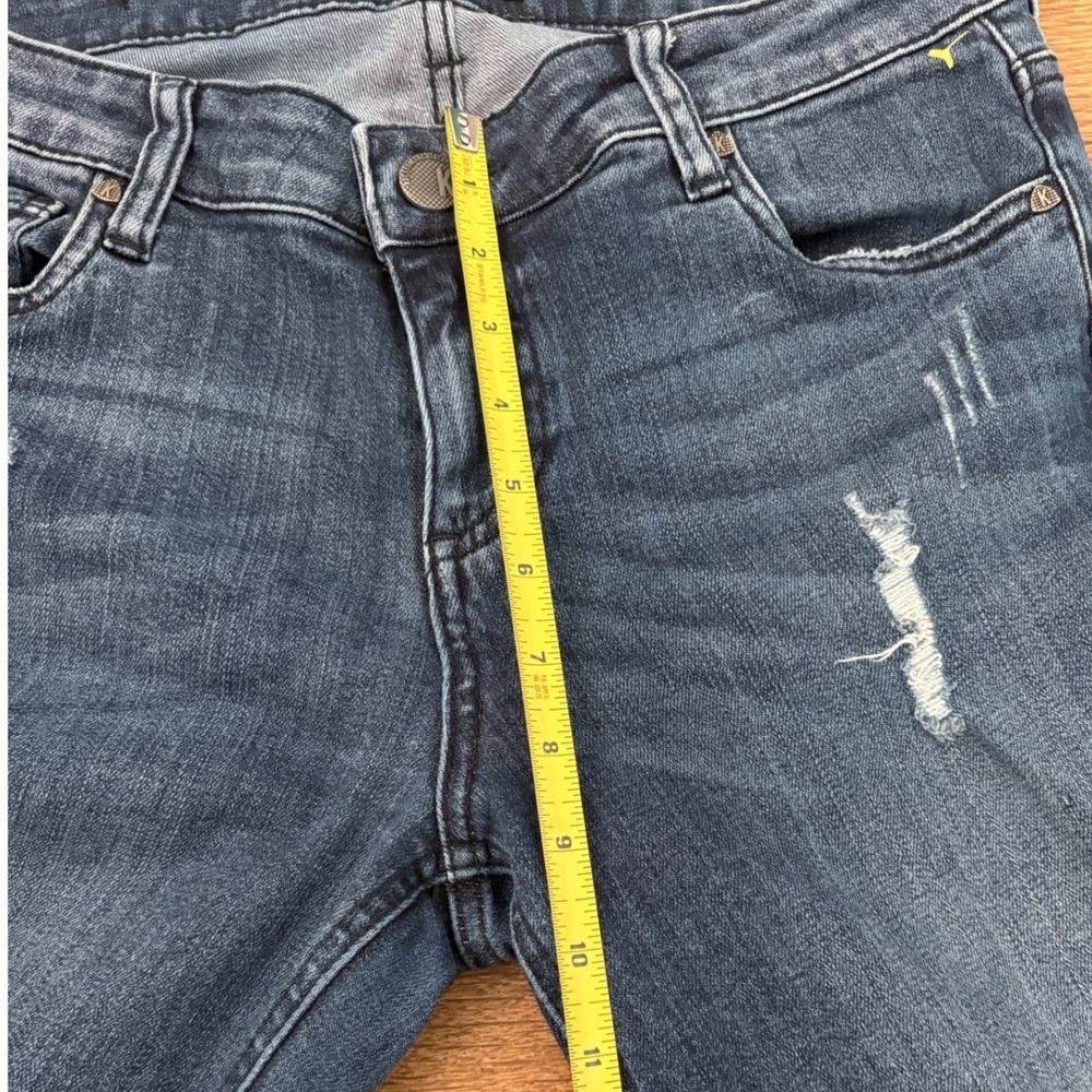 KUT from the Kloth Catherine Boyfriend Jeans Dark Wash Distressed Size 6 - Picture 6 of 9